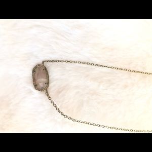 Pink stone Kendra Scott necklace gold chain